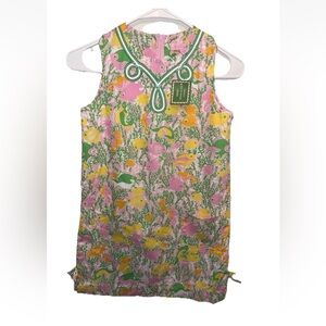 Lilly Pulitzer Girls Sleeveless Bright Colorful  Dress Fish Tropical Size 12 NWT
